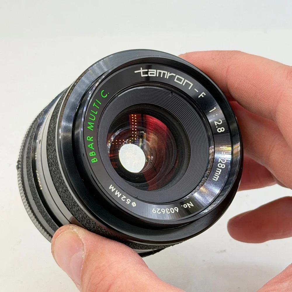 Tamron-F 28mm f2.8 BBAR Multi C Wide Angle Prime Lens Canon FD B Lock Good Cond